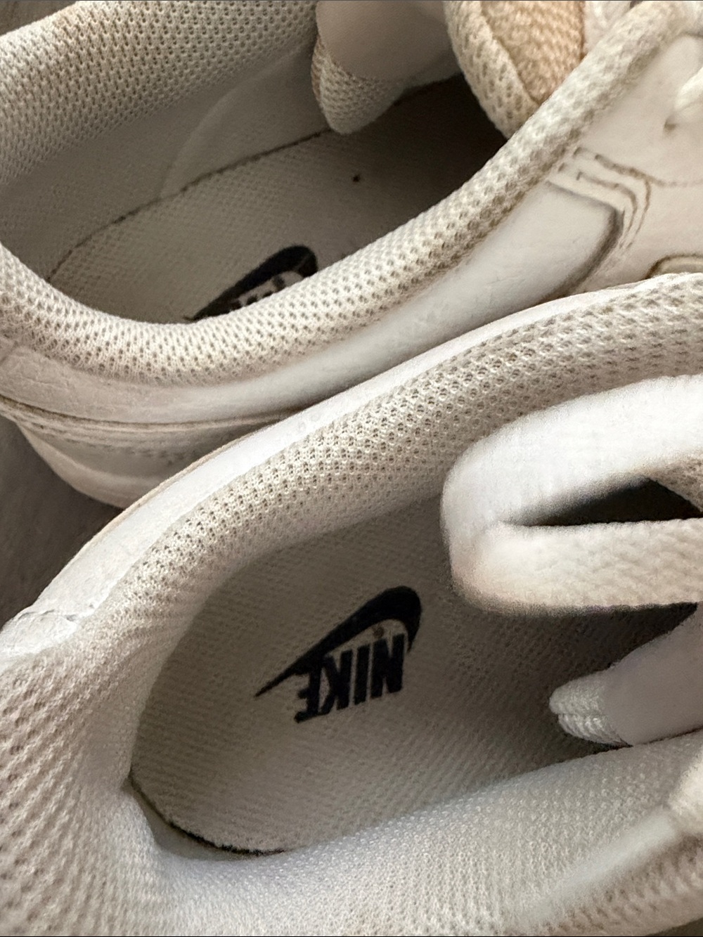 Nike Women's White Low-Top Perforated Leather Sneakers - Picture 5 of 6